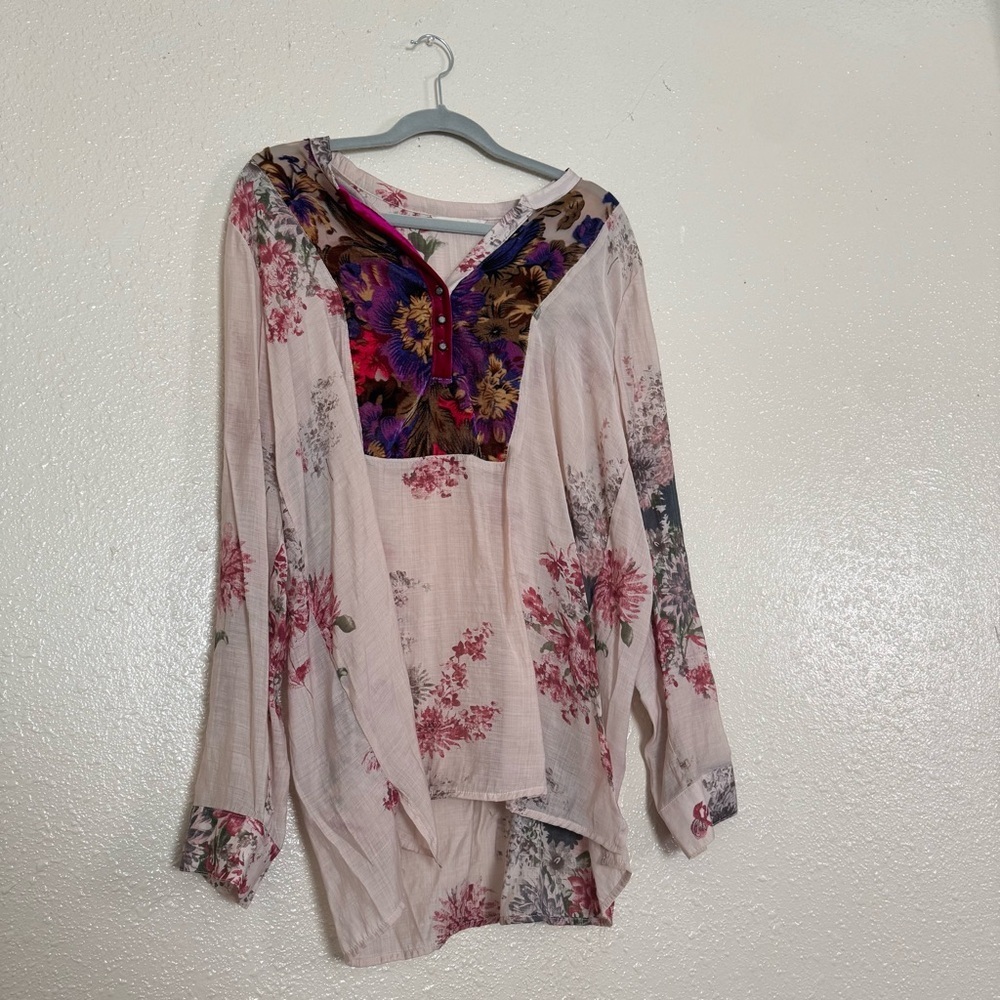 Soft Surroundings Floral Tunic Mixed Media - Picture 7 of 7